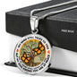 AG1308008 My Mind Still Talks To You Orange Monarch Butterflies Tree Of Life Luxury Necklace with Back Engraving