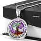AG1308012 My Mind Still Talks To You Purple Butterflies Tree Of Life Luxury Necklace with Back Engraving