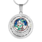 POLVSH0039 Hummingbird Sapphire Tree Of Life My Mind Still Talks To You Luxury Necklace with Back Engraving