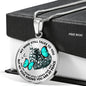 SP0509002 My Mind Still Talks To You Turquoise Butterflies Broken Heart Luxury Necklace with Back Engraving