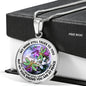 AG2908078 My Mind Still Talks To You Dragonflies Flower Luxury Necklace with Back Engraving