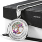 My Mind Still Talks To You Purple Butterflies Tree Of Life Craft SP1909043 Luxury Necklace with Back Engraving