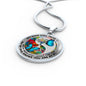AG2108011 My Mind Still Talks To You Blue Butterflies Yin Yang Tree Of Life Luxury Necklace with Back Engraving