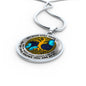 AG0608011 My Mind Still Talks To You Blue Butterflies Gold Celtic Knot Tree Of Life Luxury Necklace with Back Engraving