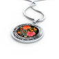 AG2908036 My Mind Still Talks To You Orange Monarch Butterflies Flower Luxury Necklace with Back Engraving
