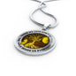 Those We Love Don't Go Away Yellow Butterflies Tree Of Life TM070610 Luxury Necklace with Back Engraving