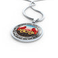 AG2508042 My Mind Still Talks To You Red Cardinals Flower Luxury Necklace with Back Engraving