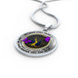 JL2207034 My Mind Purple Butterflies Golden Tree Of Life Luxury Necklace with Back Engraving