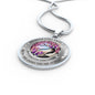 My Mind Still Talks To You Purple Butterflies Moon Tree Of Life SP2209002 Luxury Necklace with Back Engraving