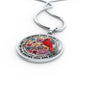 AG2208056 My Mind Still Talks To You Red Cardinals Flower Luxury Necklace with Back Engraving