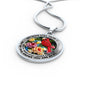 AG2908057 My Mind Still Talks To You Red Cardinals Flower Luxury Necklace with Back Engraving