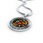AG2608029 My Mind Still Talks To You Orange Monarch Butterflies Flower Luxury Necklace with Back Engraving