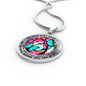 AG2108003 My Mind Still Talks To You Turquoise Butterflies Tie Dye Tree Of Life Luxury Necklace with Back Engraving