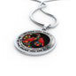 AG2408051 My Mind Still Talks To You Red Cardinals Yin Yang Flower Luxury Necklace with Back Engraving