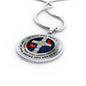 JL2107008 My Mind Still Talks To You Red Cardinals Rose Opal Cross Luxury Necklace with Back Engraving