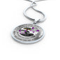 My Mind Still Talks To You Purple Butterflies Chakra Tree Of Life SP1909019 Luxury Necklace with Back Engraving