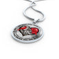 SP0109033 My Mind Still Talks To You Red Cardinals Broken Heart Luxury Necklace with Back Engraving