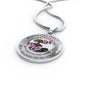 My Mind Still Talks To You Purple Butterflies Chakra Tree Of Life SP1909016 Luxury Necklace with Back Engraving