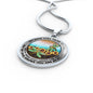 AG2508056 My Mind Still Talks To You Dragonflies Flower Luxury Necklace with Back Engraving