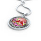 AG2408048 My Mind Still Talks To You Red Cardinals Flower Luxury Necklace with Back Engraving