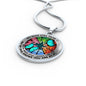 AG2108007 My Mind Still Talks To You Turquoise Butterflies Four Season Tree Of Life Luxury Necklace with Back Engraving