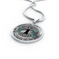 AG0608134 My Mind Still Talks To You Hummingbirds Black Celtic Knot Tree Of Life Luxury Necklace with Back Engraving