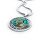AG1308006 My Mind Still Talks To You Blue Butterflies Tree Of Life Luxury Necklace with Back Engraving