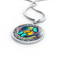 AG2008006 My Mind Still Talks To You Turquoise Butterflies Tie DyeTree Of Life Luxury Necklace with Back Engraving