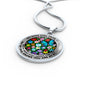 AG2808014 My Mind Still Talks To You Blue Butterflies Flower Luxury Necklace with Back Engraving