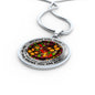 AG2608032 My Mind Still Talks To You Orange Monarch Butterflies Flower Luxury Necklace with Back Engraving