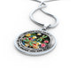 AG2908081 My Mind Still Talks To You Dragonflies Flower Luxury Necklace with Back Engraving