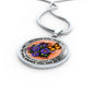 AG2908045 My Mind Still Talks To You Orange Monarch Butterflies Flower Luxury Necklace with Back Engraving