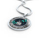 JL2207012 My Mind Turquoise Butterflies Black Tree Of Life Luxury Necklace with Back Engraving