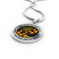 TQ0302 I Will Hold You In My Heart Orange Monarch Butterfly Tree Of Life Luxury Necklace with Back Engraving