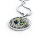 JL2407096 My Mind Still Talks To You Golden Dragonflies And Silver Tree Of Life With Galaxy Luxury Necklace with Back Engraving