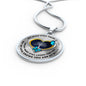 JL1407022 My Mind Still Talks To You Turquoise Butterflies Tree Of Life And Heart Luxury Necklace with Back Engraving
