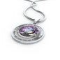 My Mind Still Talks To You Purple Butterflies Moon Tree Of Life SP2209004 Luxury Necklace with Back Engraving