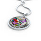 AG2108010 My Mind Still Talks To You Purple Butterflies Yin Yang Tree Of Life Luxury Necklace with Back Engraving
