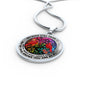AG2408045 My Mind Still Talks To You Red Cardinals Flower Luxury Necklace with Back Engraving