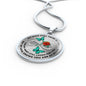 JL2107009 My Mind Still Talks To You Turquoise Butterflies Rose Infinity Silver Luxury Necklace with Back Engraving