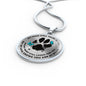 JL1707020 My Mind Still Talks To You Turquoise Butterflies Black Paw Luxury Necklace with Back Engraving
