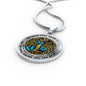 JL2407004 My Mind Still Talks To You Blue Butterflies Gold Celtic Tree Of Life And Galaxy Luxury Necklace with Back Engraving
