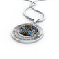 My Mind Still Talks To You Turquoise Butterflies Titan Tree Of Life SP1909010 Luxury Necklace with Back Engraving