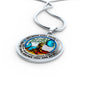 AG1308013 My Mind Still Talks To You Blue Butterflies Tree Of Life Luxury Necklace with Back Engraving
