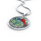 AG2208059 My Mind Still Talks To You Red Cardinals Flower Luxury Necklace with Back Engraving