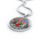 AG2608024 My Mind Still Talks To You Purple Butterflies Flower Luxury Necklace with Back Engraving