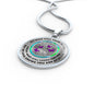 JL1407031 My Mind Still Talks To You Purple Butterflies Opal Silver Tree Of Life Luxury Necklace with Back Engraving