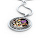 AG2908034 My Mind Still Talks To You Purple Butterflies Flower Luxury Necklace with Back Engraving