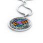 AG2608017 My Mind Still Talks To You Orange Monarch Butterflies Flower Luxury Necklace with Back Engraving