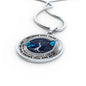 JL2207035 My Mind Blue Butterflies Silver Tree Of Life Luxury Necklace with Back Engraving